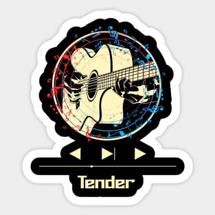 Tender on Guitar Sticker